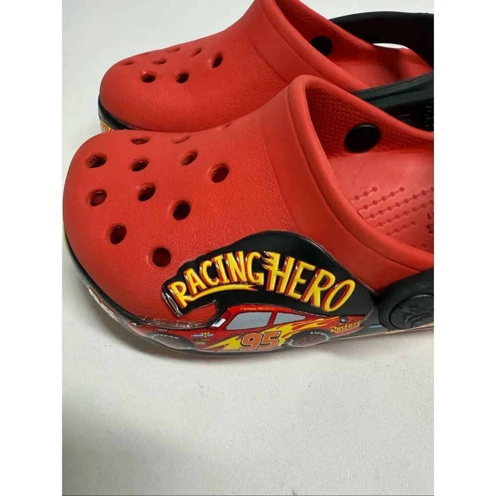 Crocs Fun Lab Disney Pixar Cars Lightning McQueen Clog Red Kids C7 Racing Hero